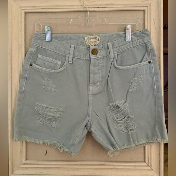 Current Elliot button fly mineral gray destroyed Scout Short NWOT 25 - Picture 1 of 11